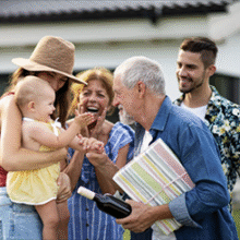Seniors with a Family gathering