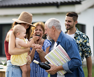 Seniors with a Family gathering