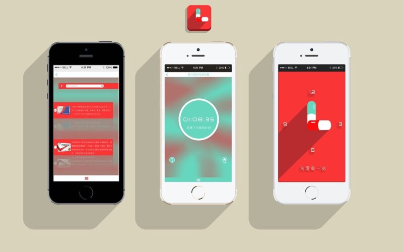 3 mobile phones side by side